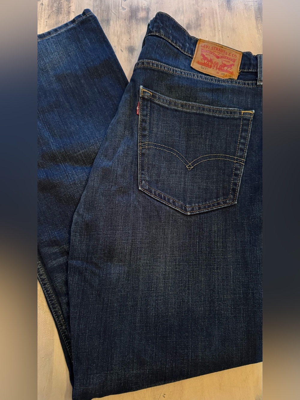 Levi's Men’s Dark Blue 527 bootcut Jeans 36x32